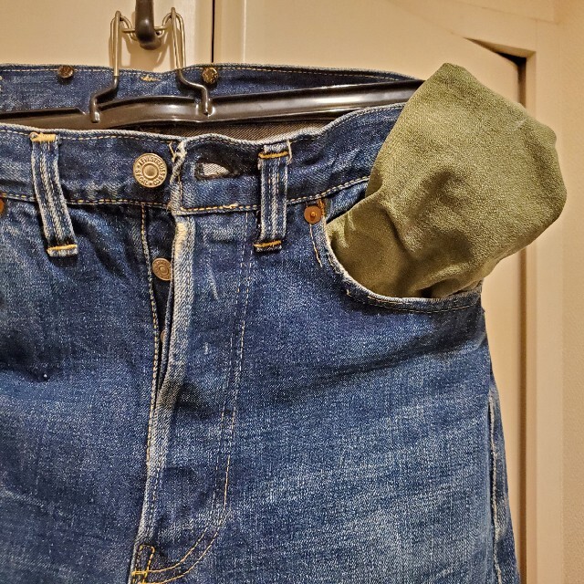 Levi's(リーバイス)のＳ５０１ＸＸ オリジナル　大戦　ポケット裏地グリーンヘリンボーン メンズのパンツ(デニム/ジーンズ)の商品写真