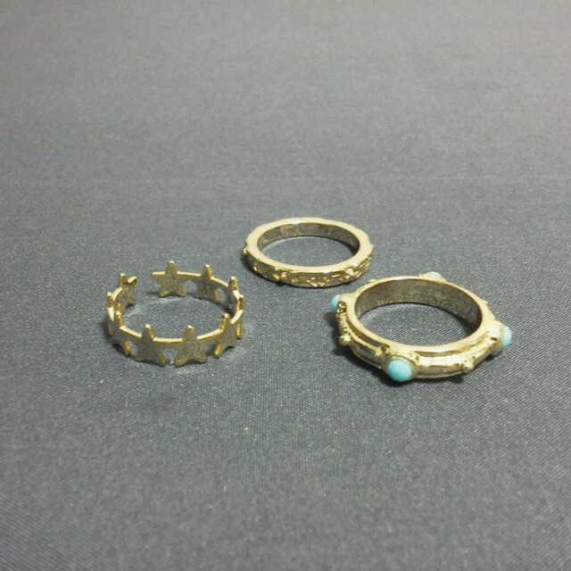 3COINS(スリーコインズ)のリングセット レディースのアクセサリー(リング(指輪))の商品写真