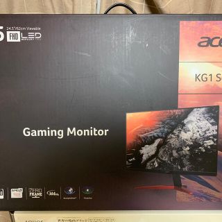 エイサー(Acer)の最終値下げ。エイサー　KG251Q Hbmidpxゲーミングモニター　美品(ディスプレイ)