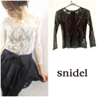 スナイデル(SNIDEL)のスナイデル☆新品レースコンビプルオーバー(シャツ/ブラウス(長袖/七分))