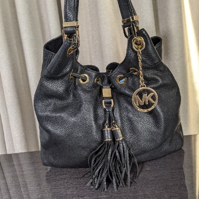 MICHAEL KORS ショルダーバッグ 黒×ゴールド マイケルコース