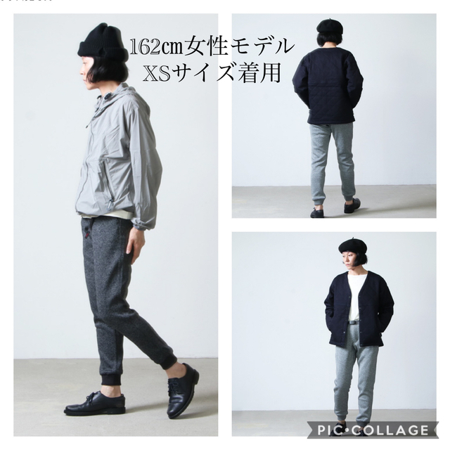 GRAMICCIニットフリースナローリブパンツ　ブラック　サイズL