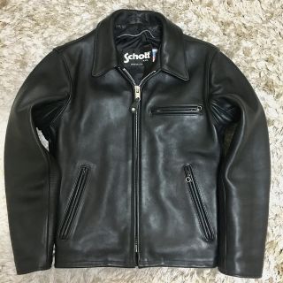 ショット(schott)のschott 642  襟付きシングルライダース　　【値下げ可】(ライダースジャケット)