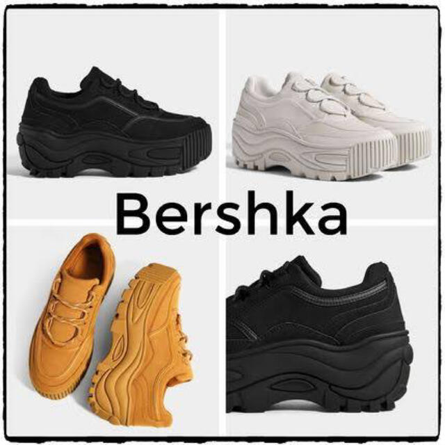 Bershka(ベルシュカ)のBershka 厚底スニーカー　BLACK レディースの靴/シューズ(スニーカー)の商品写真