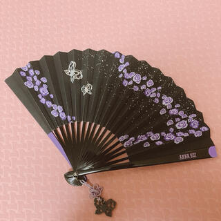 アナスイ　ANNA  SUI  扇子　センス　ケース付き　美品☆