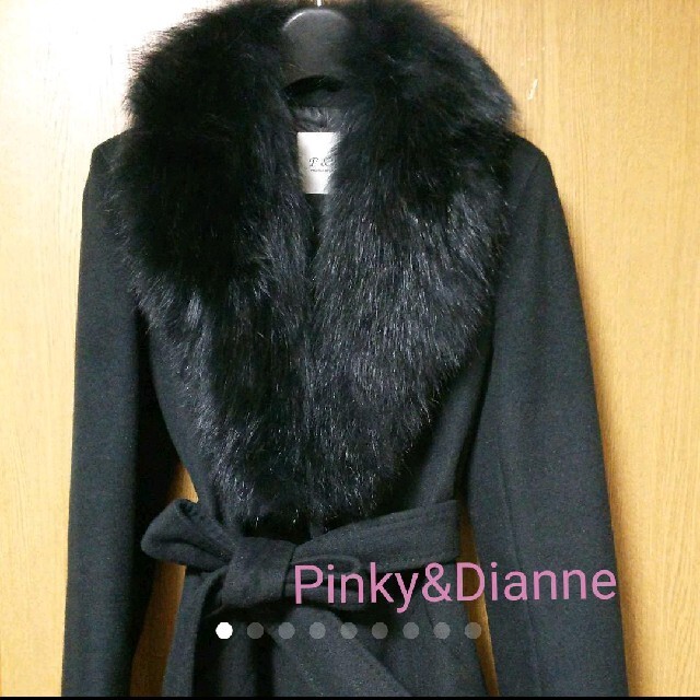 Pinky&Dianne (P&D )Foxファー付ロングコート【クリアラン