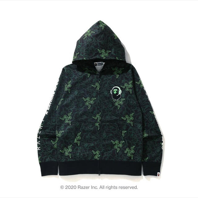 Bape x Razer Neon Camo Full Zip Hoodie !