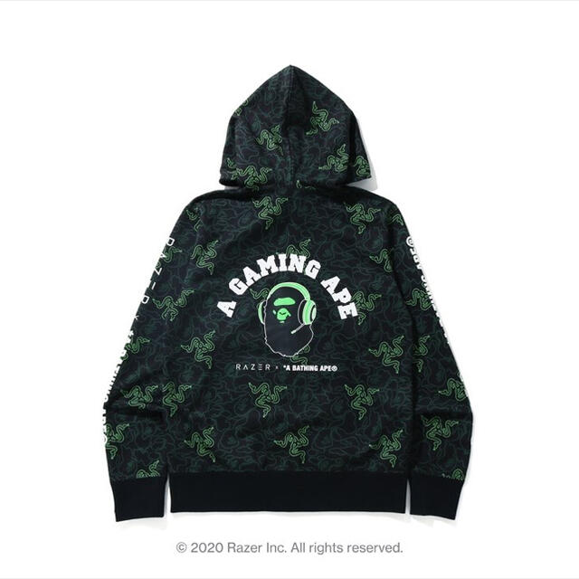 A BATHING APE(アベイシングエイプ)のBape x Razer Neon Camo Full Zip Hoodie ! メンズのトップス(パーカー)の商品写真