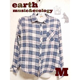 アースミュージックアンドエコロジー(earth music & ecology)の【M】 カジュアルシャツ（チェック）※古着(シャツ/ブラウス(長袖/七分))