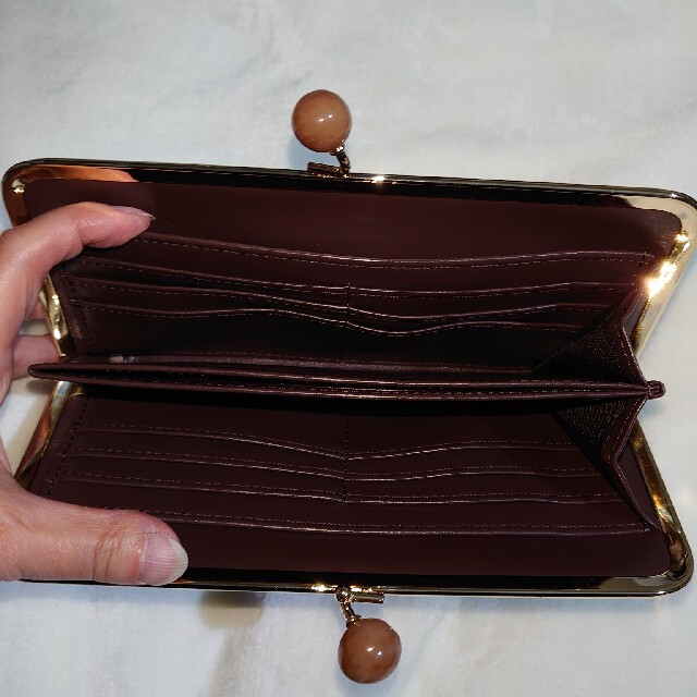 しまむら(シマムラ)のプチプラのあや　がま口　ベージュ レディースのファッション小物(財布)の商品写真