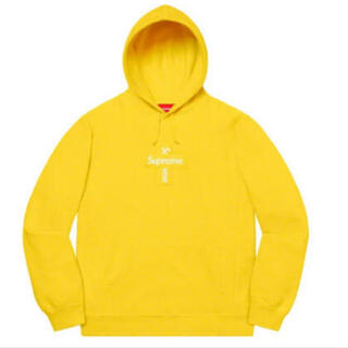 シュプリーム(Supreme)のsupreme cross box logo hoodie yellow (パーカー)