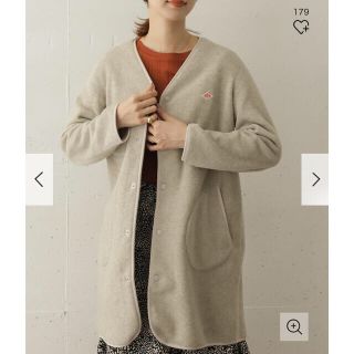 新品タグ付◉ DANTON ノーカラーフリースロングカーディガン-eastgate.mk