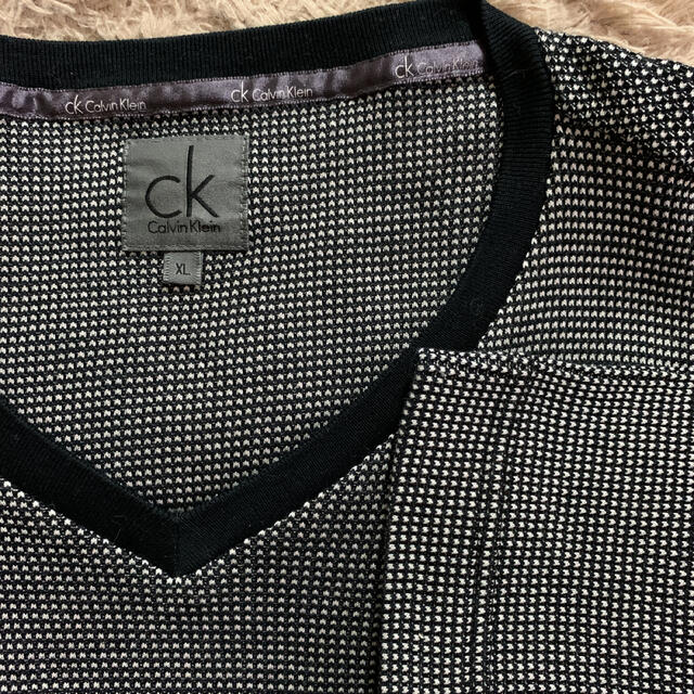 Calvin Klein(カルバンクライン)のCalvin Klein 半袖cottonニットシャツ   レディースのトップス(Tシャツ(半袖/袖なし))の商品写真