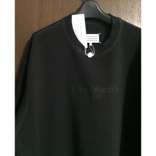 マルタンマルジェラ(Maison Martin Margiela)の20AW新品46 メゾン マルジェラ ロゴ オーバーサイズ スウェット ブラック(スウェット)