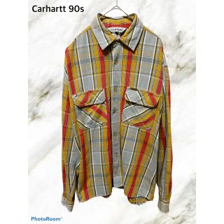 カーハート(carhartt)のカーハート   carhartt チェックシャツ 90s XL 配色良好(シャツ)