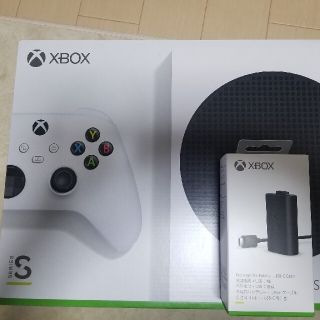 エックスボックス(Xbox)のXBOX series s　コントローラー用充電バッテリー付　エコバッグ付(家庭用ゲーム機本体)