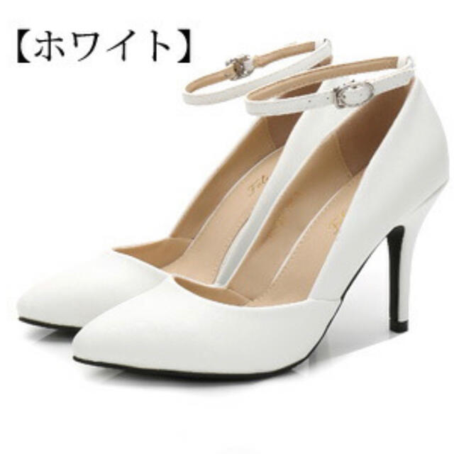 ホワイト ハイヒール9㎝ M レディースの靴/シューズ(ハイヒール/パンプス)の商品写真