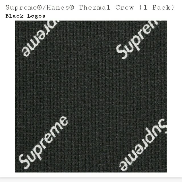 Supreme(シュプリーム)のSupreme Hanes Thermal Crew (1 Pack) メンズのトップス(Tシャツ/カットソー(七分/長袖))の商品写真