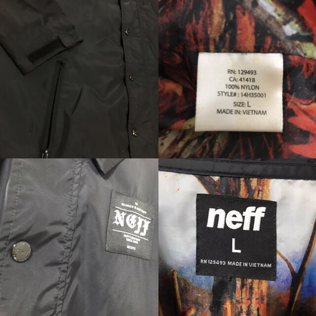 Neff(ネフ)のネフ ナイロンジャケット コーチジャケット 黒 アニマル XL メンズのジャケット/アウター(ナイロンジャケット)の商品写真