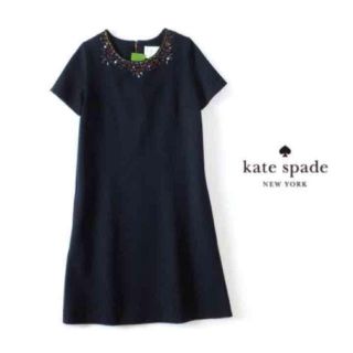 ケイトスペードニューヨーク(kate spade new york)のケイトスペード♡ビジューネックワンピース(ひざ丈ワンピース)