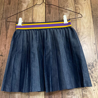 ラルフローレン(Ralph Lauren)の美品　ラルフローレン　チャコールグレー　総ゴム　プリーツスカート　130(スカート)