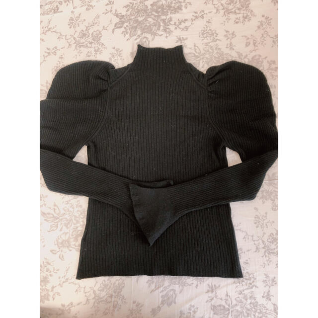 herlipto Volume sleeve Rib Knit Top