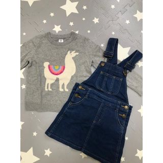 ベビーギャップ(babyGAP)のbaby gapアルパカニット+ジャンスカセット♡(ニット)