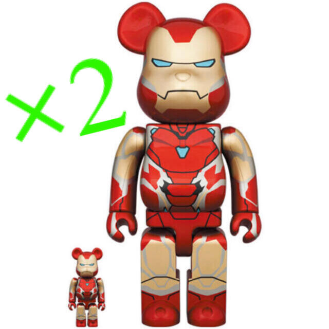 MEDICOM TOY(メディコムトイ)のBE@RBRICK IRON MAN MARK 85 100％ & 400％ エンタメ/ホビーのフィギュア(アメコミ)の商品写真