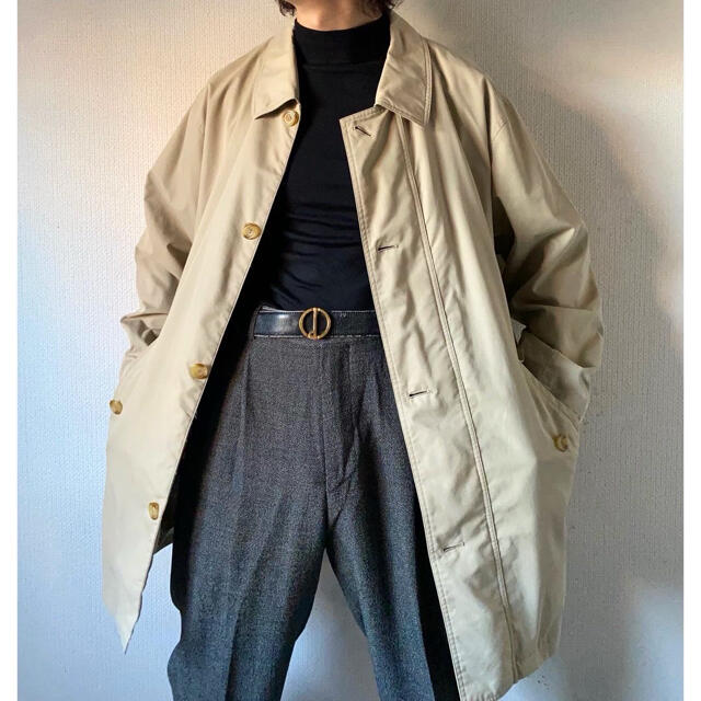 vintage Aquascutum 1枚袖?? ベージュ ステンカラーコートステンカラーコート