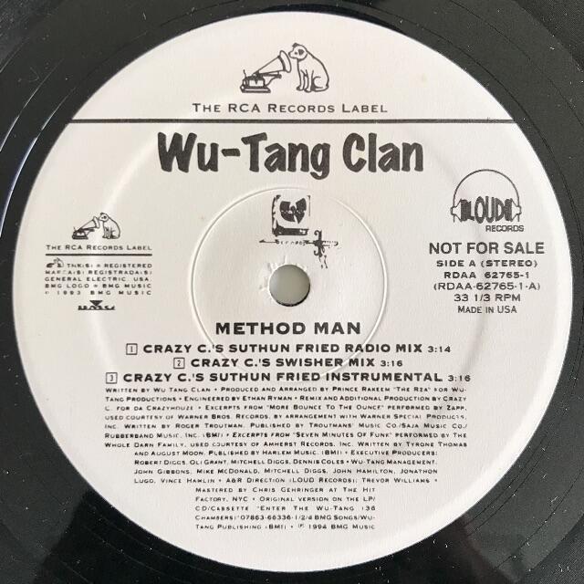 Wu-Tang Clan-Method Man Crazy C Remixesレコード