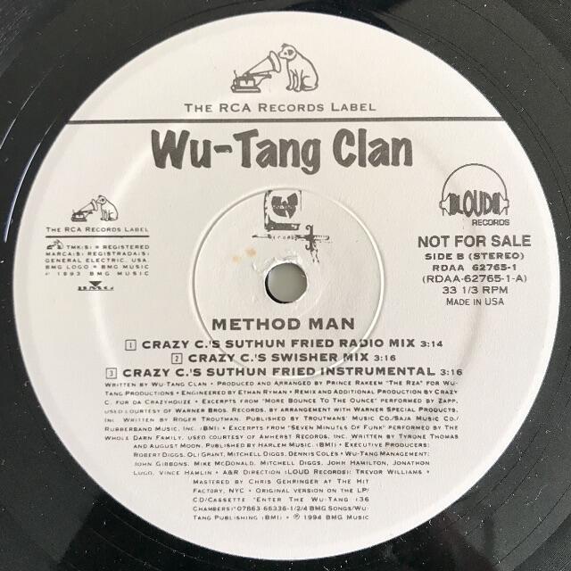 Wu-Tang Clan-Method Man Crazy C Remixesレコード
