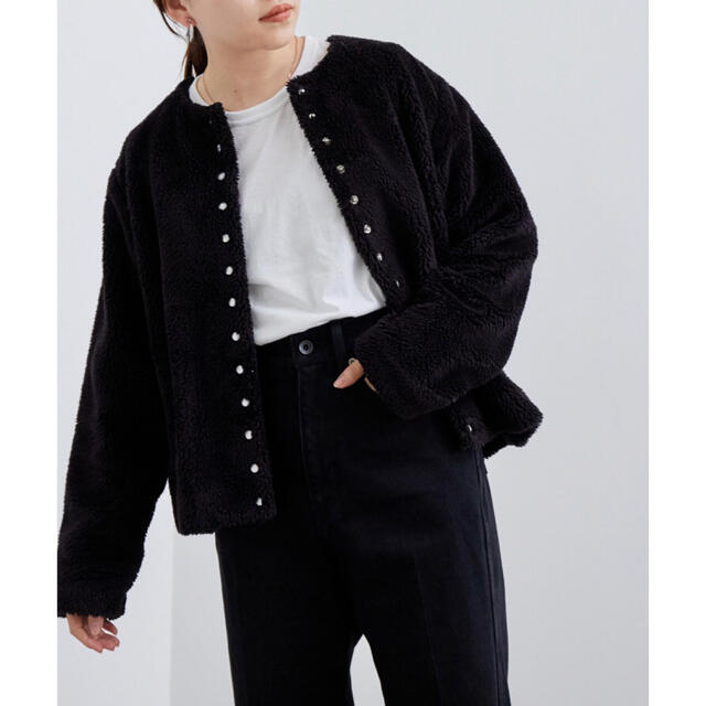 agnes b. pour ADAM ET ROPE' ボアカーディガン 全商品オープニング