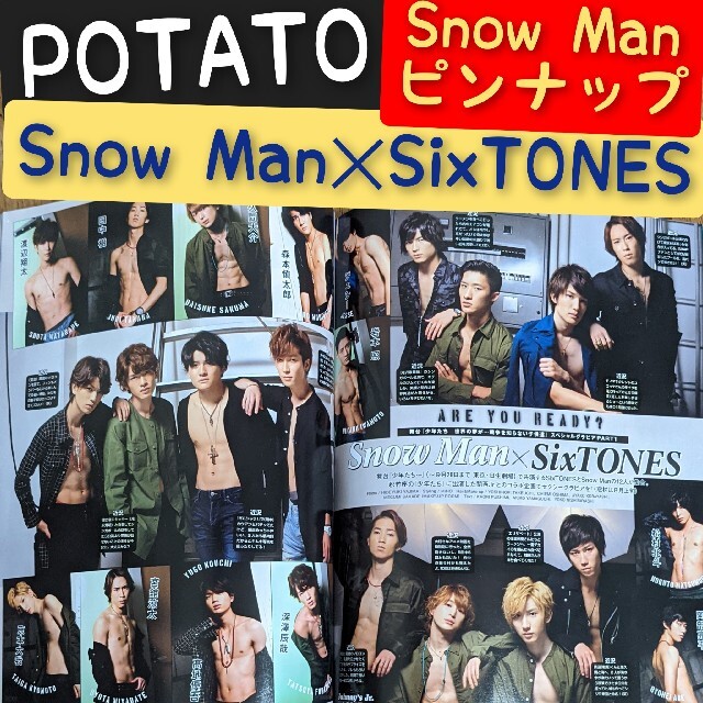 Johnny's(ジャニーズ)のSnow Man ＆ SixTONES 少年たち対談「POTATO」雑誌 エンタメ/ホビーの雑誌(その他)の商品写真