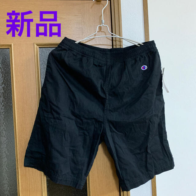 Champion(チャンピオン)のチャンピオン 新品 黒 ブラック ハーフパンツ LL Ｏ 綿100% メンズ メンズのパンツ(ショートパンツ)の商品写真