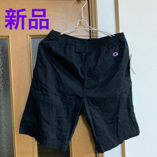 チャンピオン(Champion)のチャンピオン 新品 黒 ブラック ハーフパンツ LL Ｏ 綿100% メンズ(ショートパンツ)