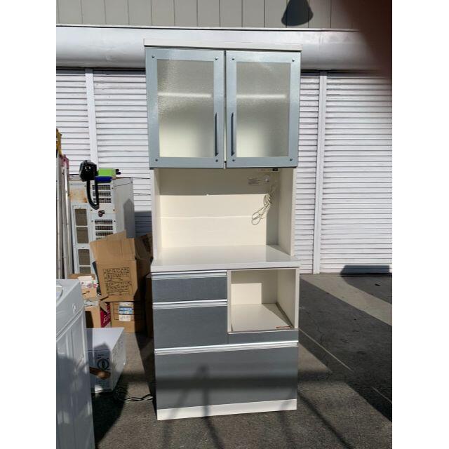 【良品】ニトリ　食器棚　80㎝幅　キッチンボード　中部関東送料無料のサムネイル