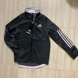 アディダス(adidas)の新品 adidas アディダス キッズジャージ上 160サイズ グレー(ジャケット/上着)