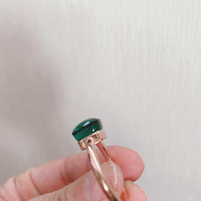 【未使用新品】キャンディリング　ローズゴールド　DeepGreen レディースのアクセサリー(リング(指輪))の商品写真