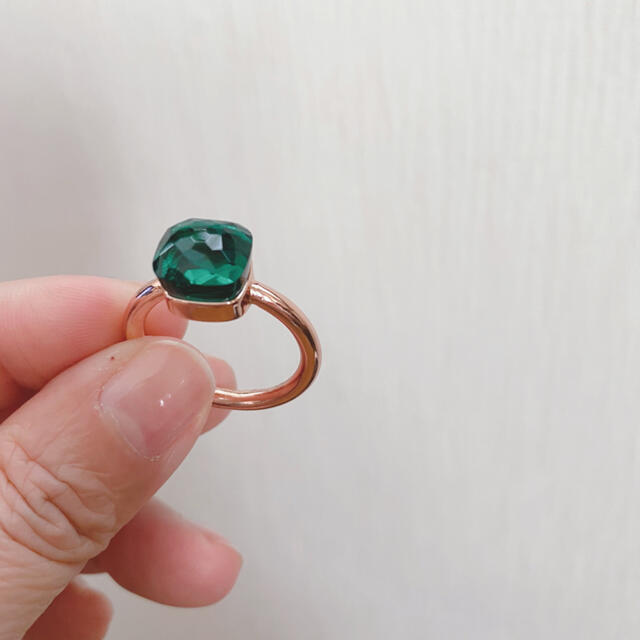 【未使用新品】キャンディリング　ローズゴールド　DeepGreen レディースのアクセサリー(リング(指輪))の商品写真