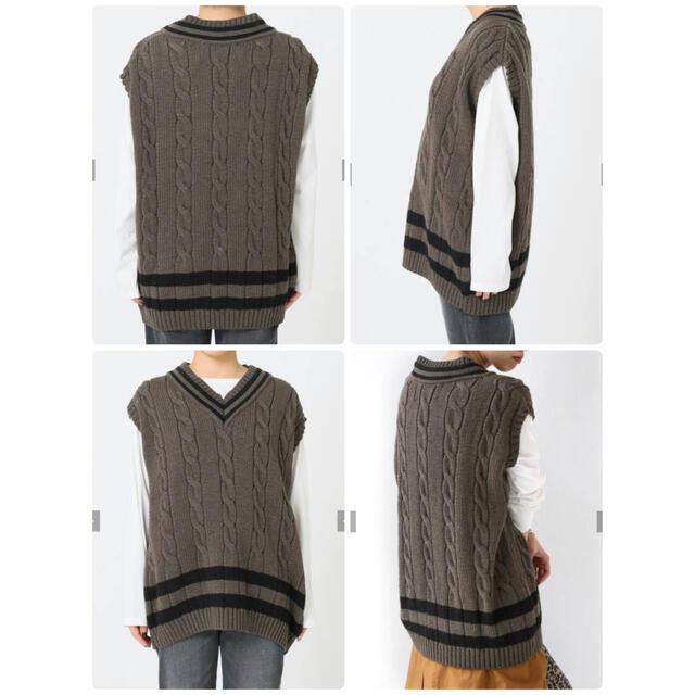 【Oldderby Knitwear】Vネックニットベスト 2