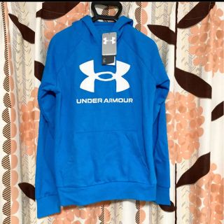 アンダーアーマー(UNDER ARMOUR)のアンダーアーマー  パーカー　フリース　裏起毛　ブルー　キッズ　レディース(パーカー)