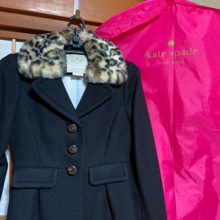 ケイトスペードニューヨーク(kate spade new york)の美品　ケートスペード 毛皮 ヒョウ柄 豹柄 ロング コート(ロングコート)