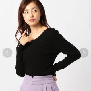 ミッシュマッシュ(MISCH MASCH)のれな様専用　MISCH MASCH ミッシュマッシュ Vネック袖ボタンリブニット(ニット/セーター)