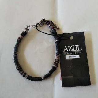 アズールバイマウジー(AZUL by moussy)のメンズ  ブレスレット 天然貝 真鍮 黒(ブレスレット)