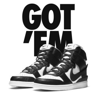 ナイキ(NIKE)のAMBUSH × NIKE DUNK HIGH "BLACK"(スニーカー)