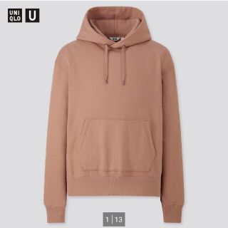 ユニクロ(UNIQLO)の12/18まで【新品未使用】ユニクロユー　スウェットプルパーカ　ブラウン　M(パーカー)