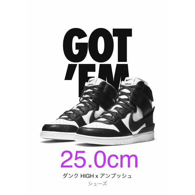 NIKE dunk ダンク HIGH × アンブッシュ ambush 25cm