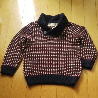 エイチアンドエム(H&M)のH&M トリコロール色セーター サイズ98-104(ニット)