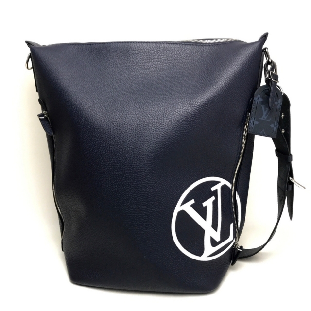 正規 LVサークル ロゴ M53438 イーストサイドダッフル VUITTON LOUIS ルイヴィトン - VUITTON LOUIS 2WAYバッグ 新品同様 ネイビー トリヨンレザー ショルダーバッグ ショルダーバッグ