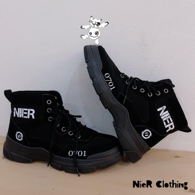 NieR ハイカットスニーカー黒 25cm